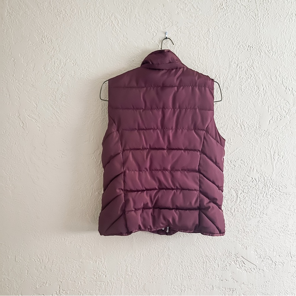 Ci Sono Maroon Puffer Vest XL Sherpa Lined No Hood - Picture 3 of 10